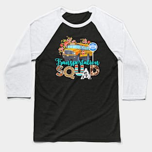 Back To School Transportation Squad Bus Driver School Baseball T-Shirt